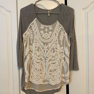 Red Camel Crochet Top